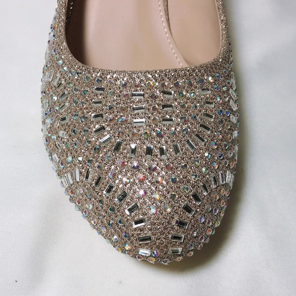 🌽3 /$ 30🌽Womens Heel champagne Rhinestone… - Picture 6 of 8